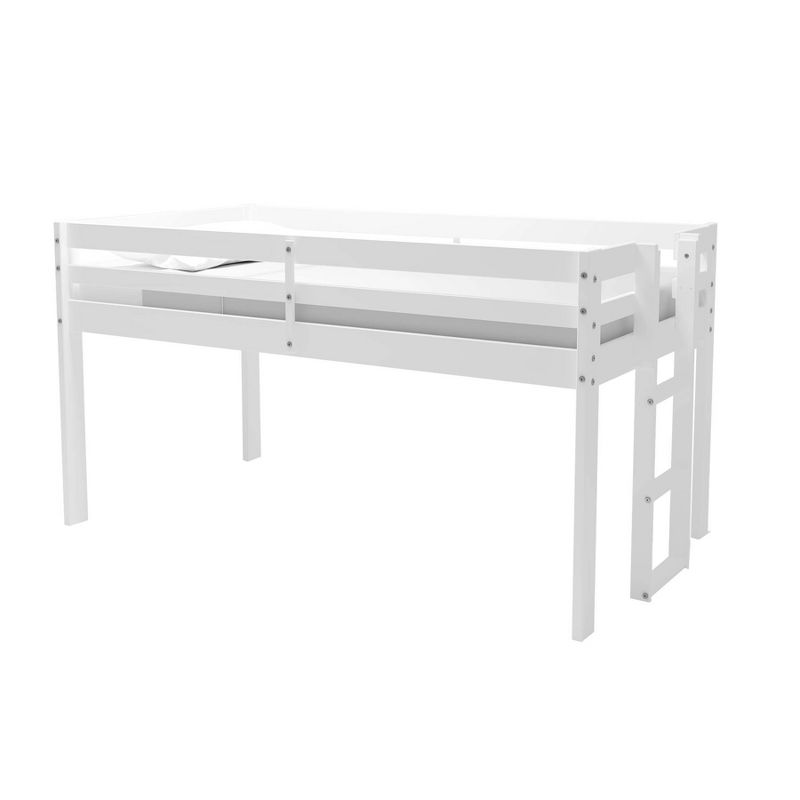 Twin Augusta Wood Junior Loft Bed White - Alaterre Furniture