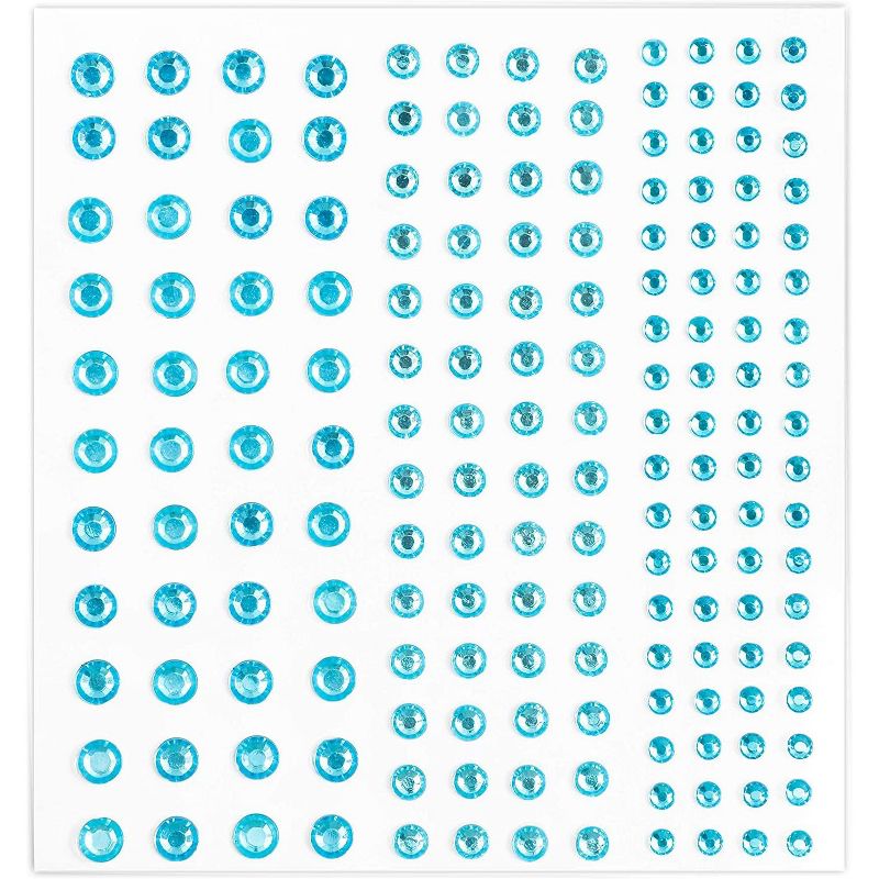 15 Sheets 2580 Pieces Crystal Rhinestones Stickers Self Adhesive Colorful Crystal Gems Flatback Stickers for Arts and DIY Crafts