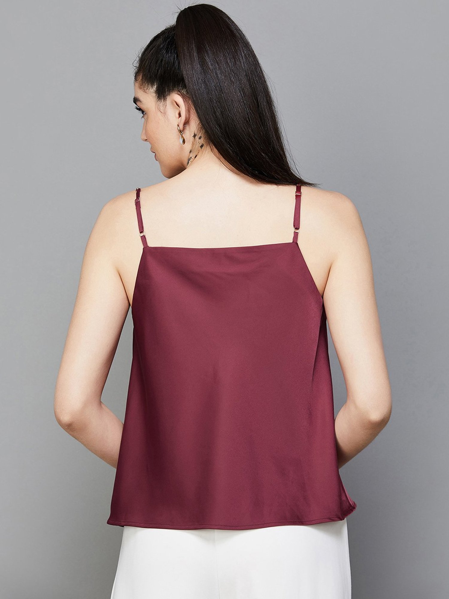 Code by Lifestyle Maroon Regular Fit Top