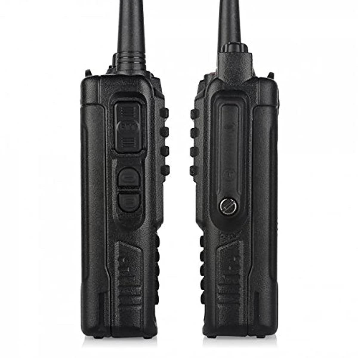BaoFeng GT-3WP Dual Band Two-Way Radio, Waterproof Dustproof IP67 Walkie Talkie Transceiver, VHF/UHF 136-174/400-520MHz, with Programming Cable, Black, 2 Pack