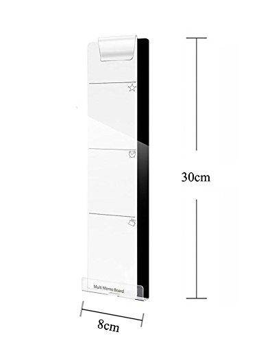 LRZCGB Monitor Memo Board, Acrylic Message Memo Boards Sticky Reminder for Computer Monitors Screen (Left)