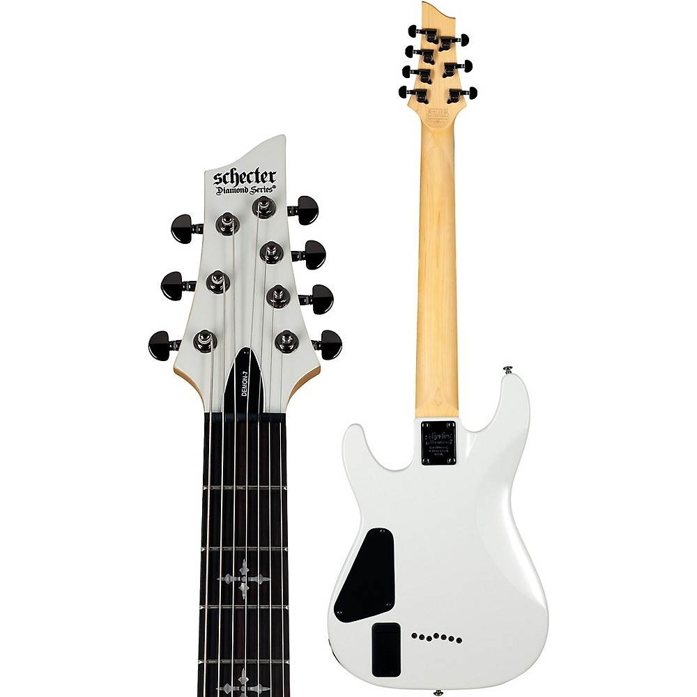 Schecter Guitar Research Demon-7 7-String Electric Guitar Vintage White