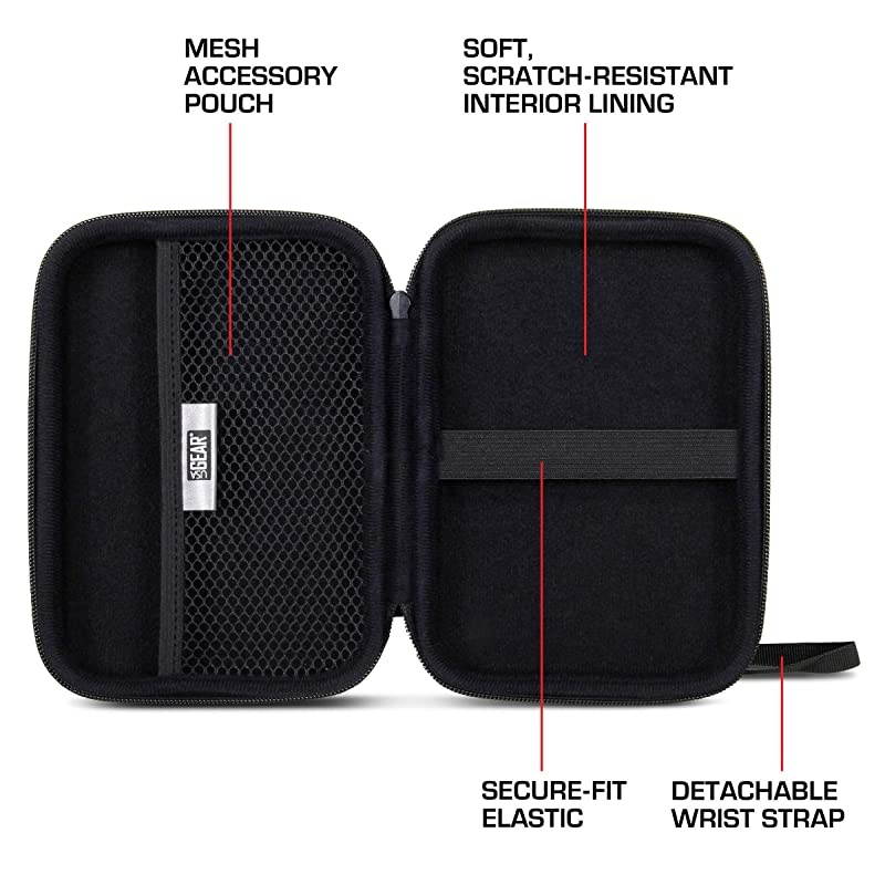 Hard Shell Electronic Organizer Travel Case 75 Inch with Weather Resistant Exterior and Large Mesh Accessory Pocket Compatible with Garmin GPS Chargers and More Electronics Polka Dot