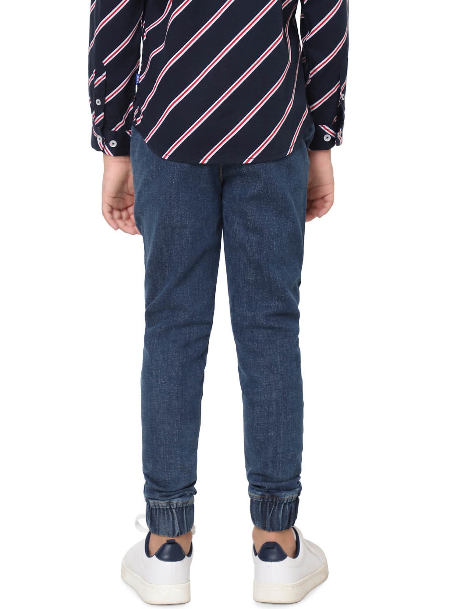 Pepe Jeans Boys Dark Blue Solid Jeans