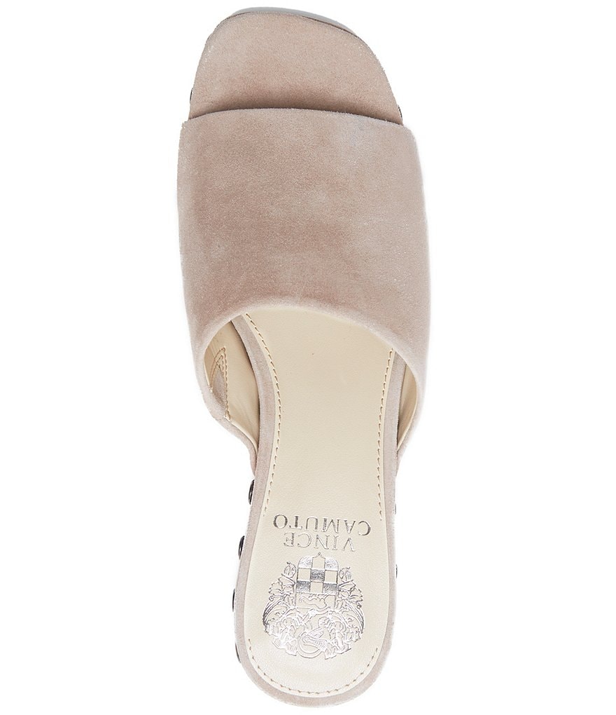 Vince Camuto Haniya Studded Suede Square Toe Mules