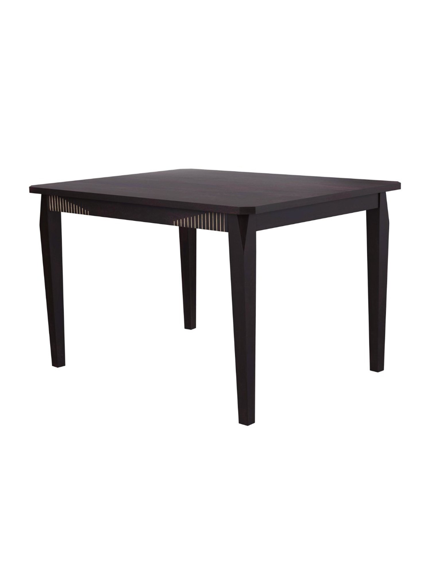 Godrej Interio Black Forest Dark Brown Mango Wood 4 Seater Rectangular Dining Table
