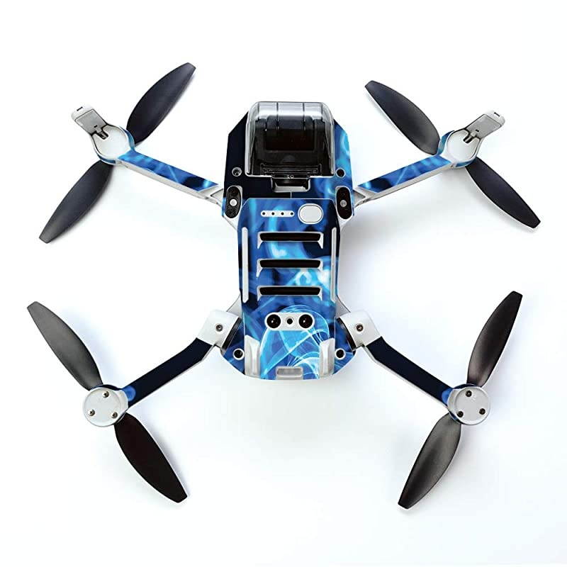 Skin for DJI Mavic Mini Portable Drone Quadcopter - Blue Flames | Protective, Durable, and Unique Vinyl Decal wrap Cover | Easy to Apply, Remove, and Change Styles | Made in The USA