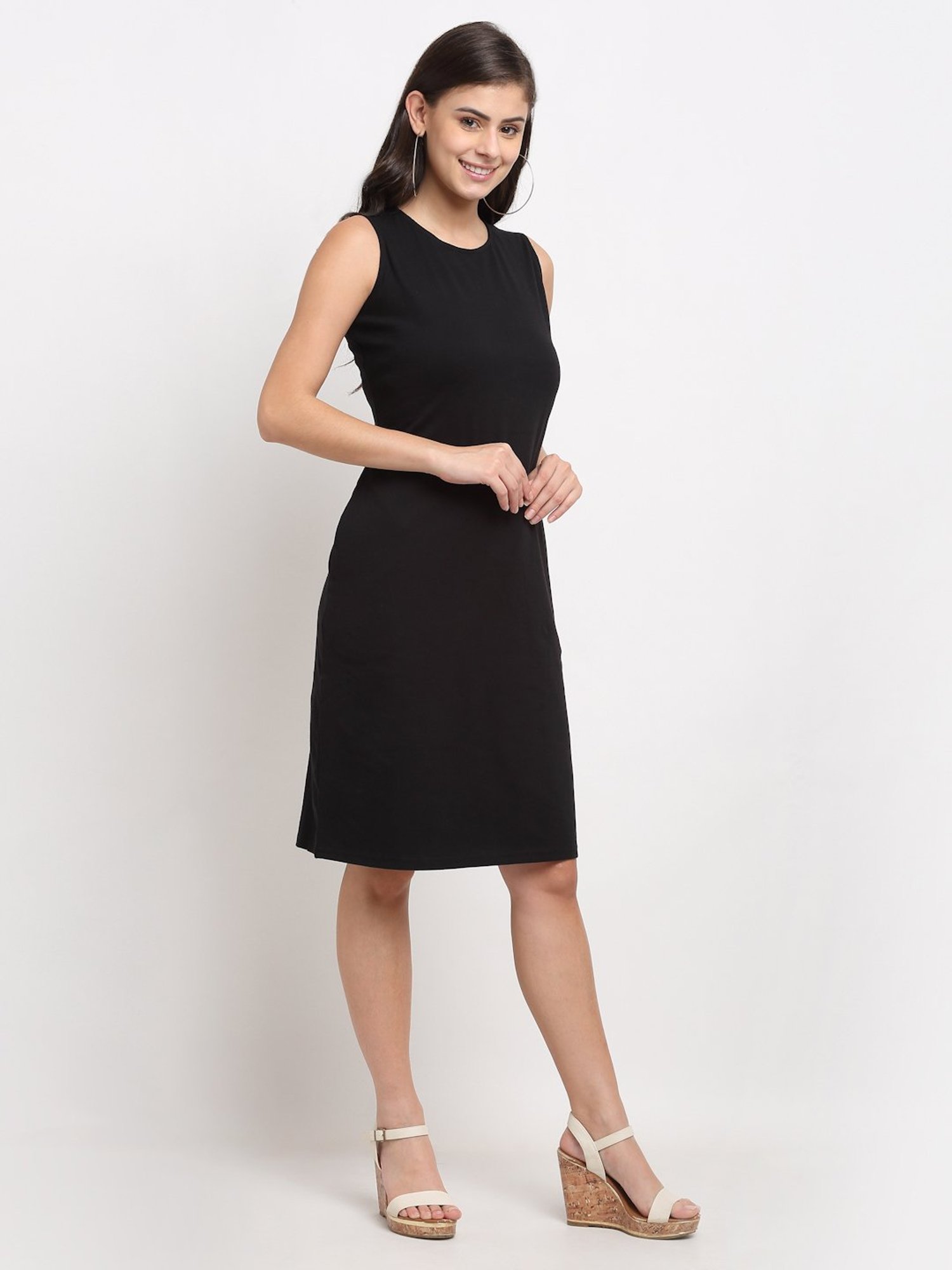 BRINNS Black Midi A Line Dress
