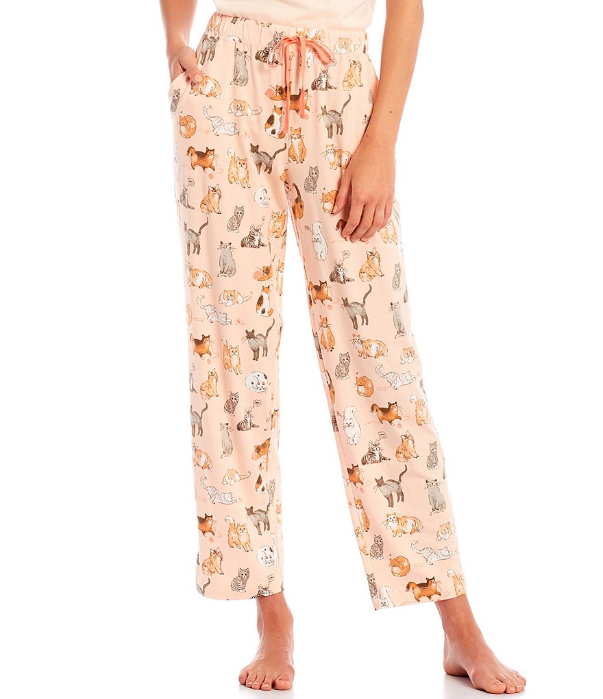 Donna Karan Abstract Print Knit Sleep Pants
