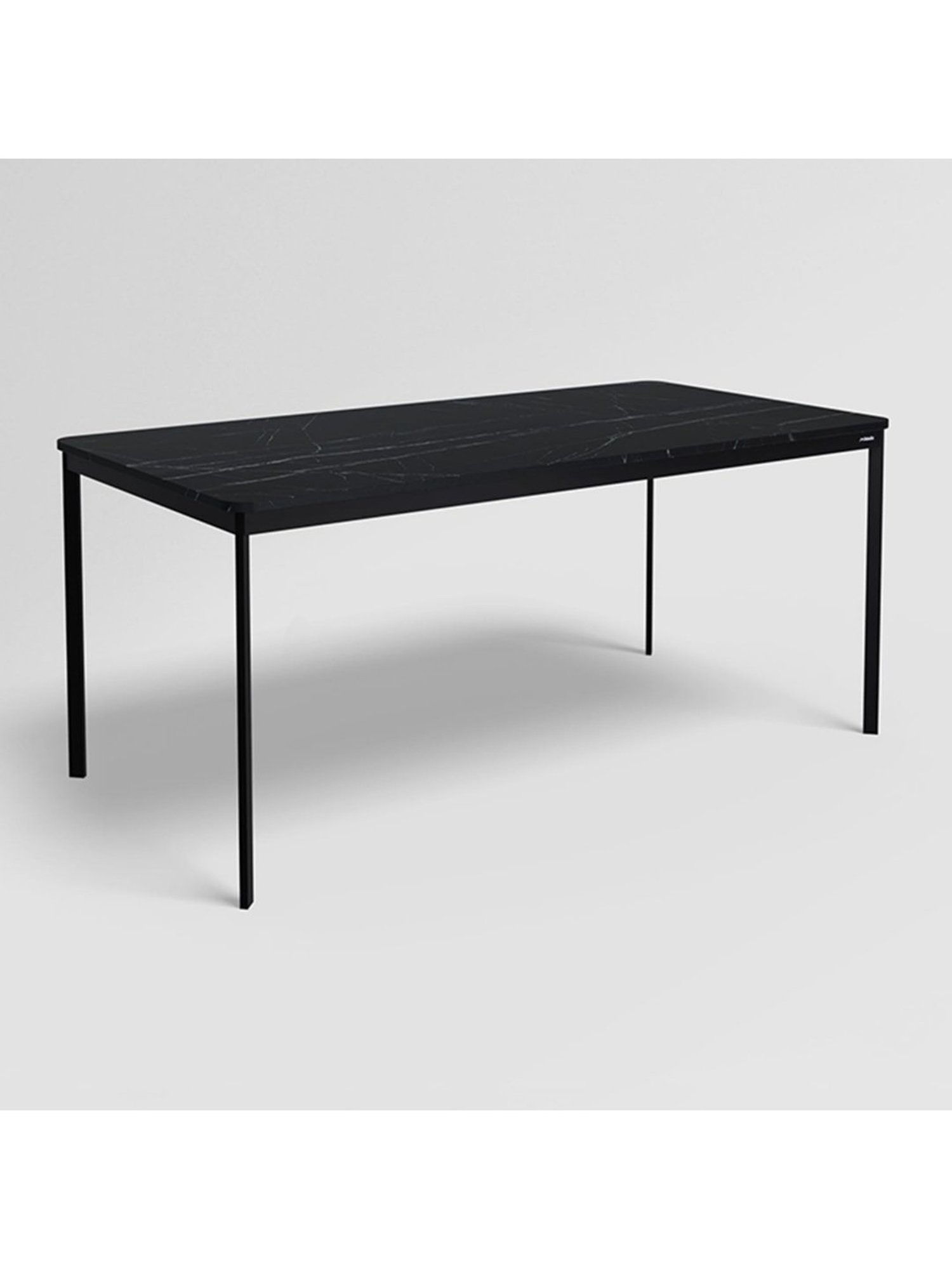 Godrej Interio Franky Black Metal 6 Seater Rectangular Dining Table