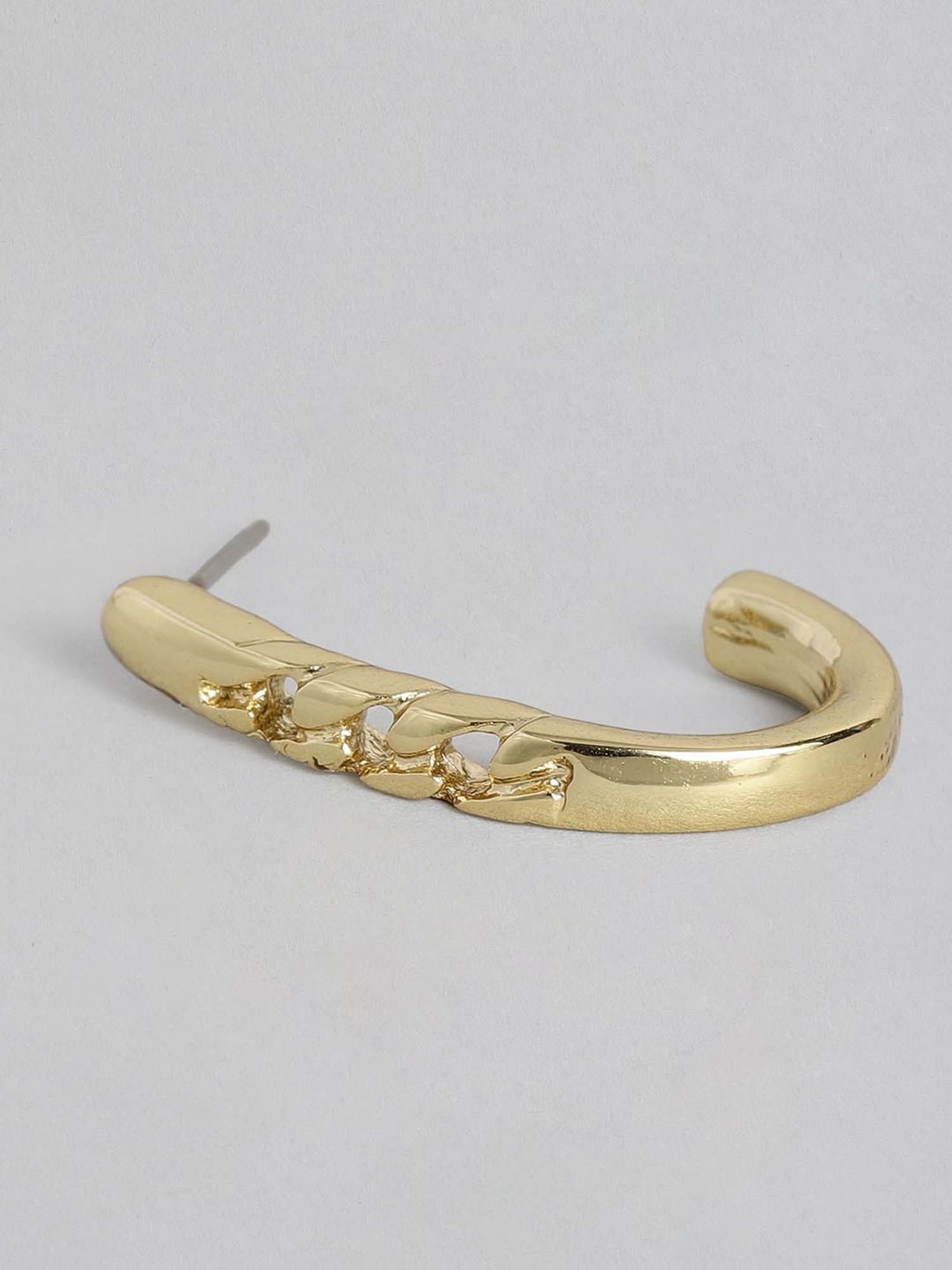 Estele Gold-Plated Half Hoop Earrings for Women/Girls