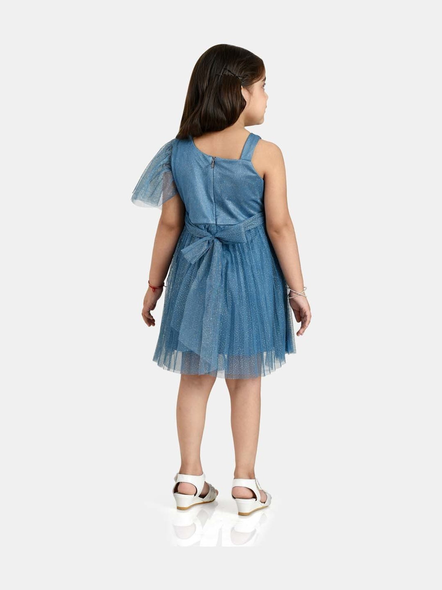 Peppermint Kids Blue Applique Dress