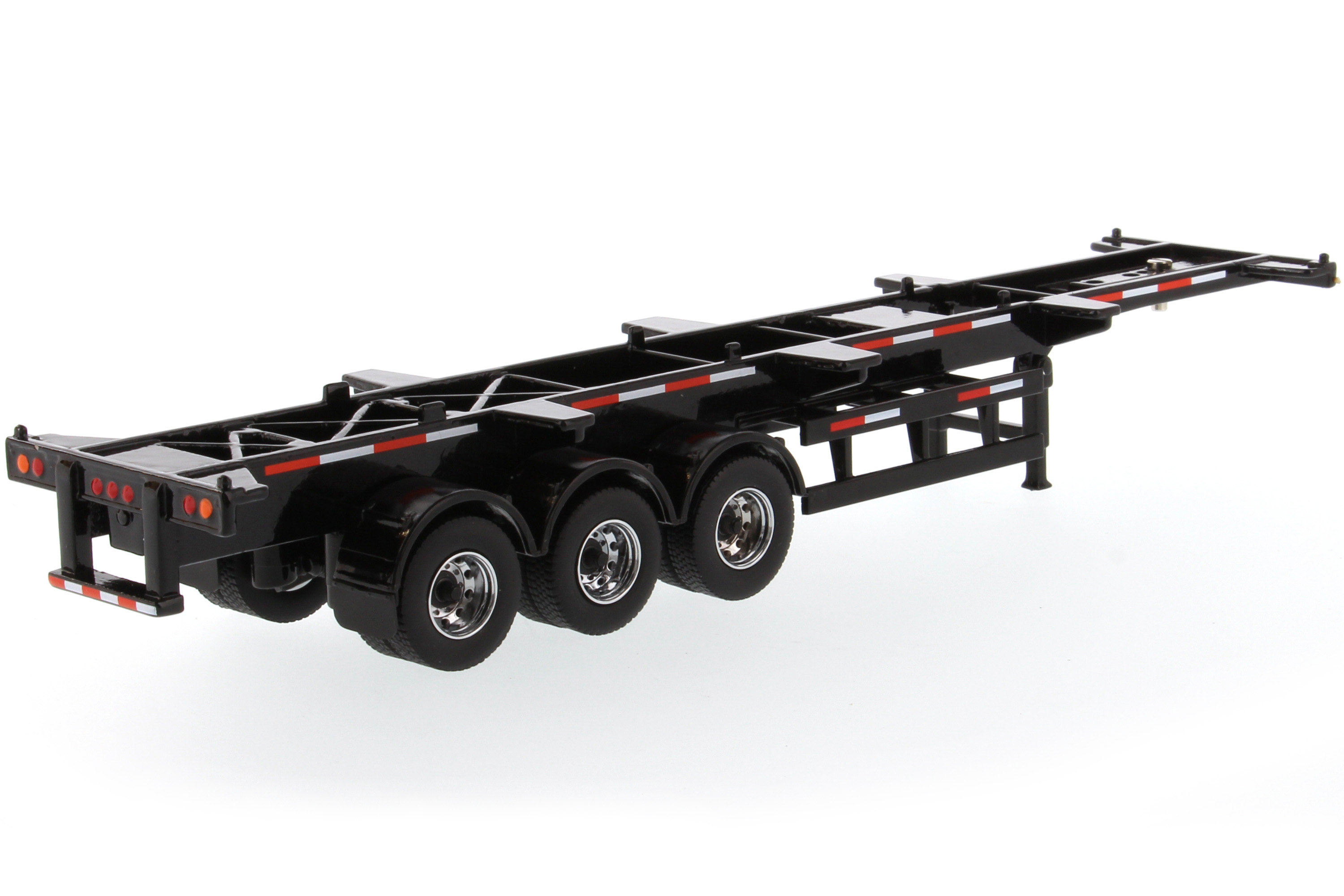 40' Skeleton Trailer Black "Transport Series" 1/50 Diecast Model by Diecast Masters