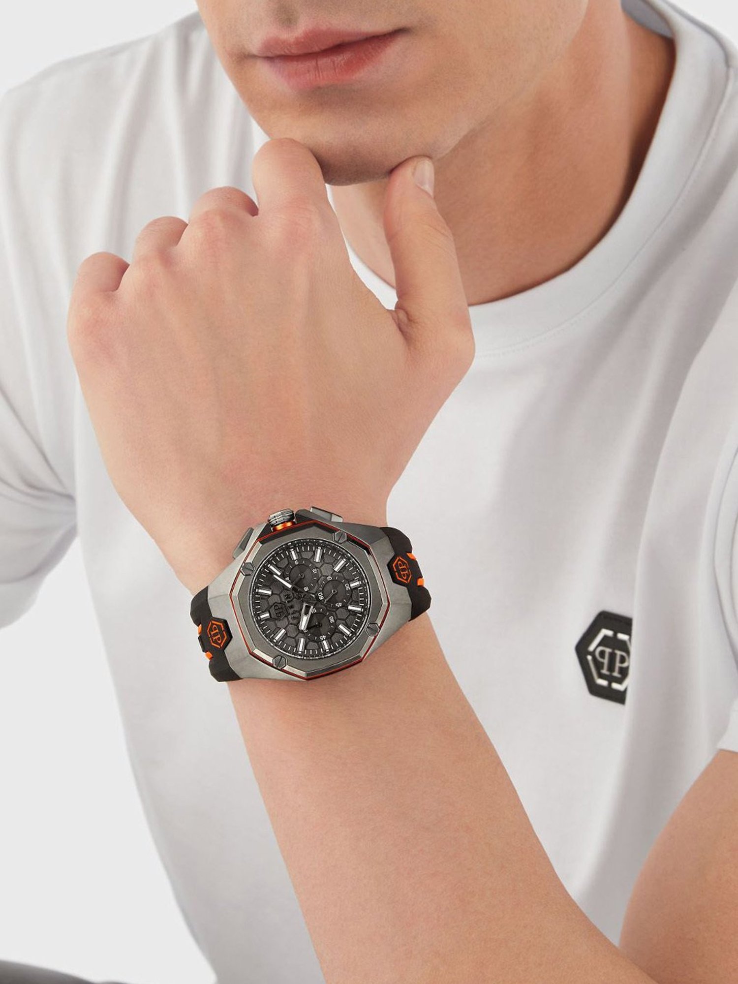 PHILIPP PLEIN Octagon Men Gun Round Dial Analog Watch - PWTBA0523