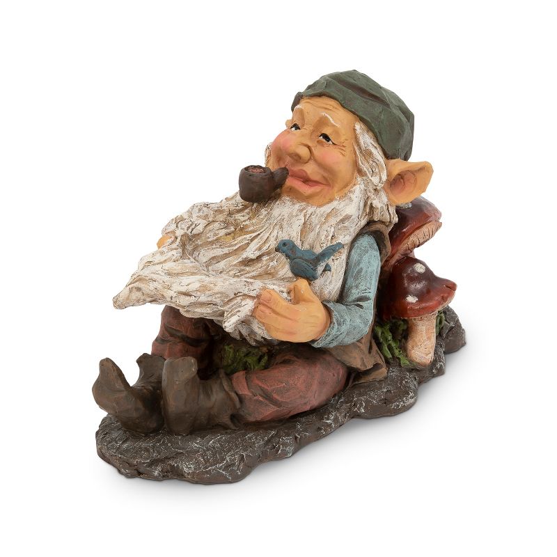 GIL 16.1"L Garden Gnome with Bird Feeder Statue