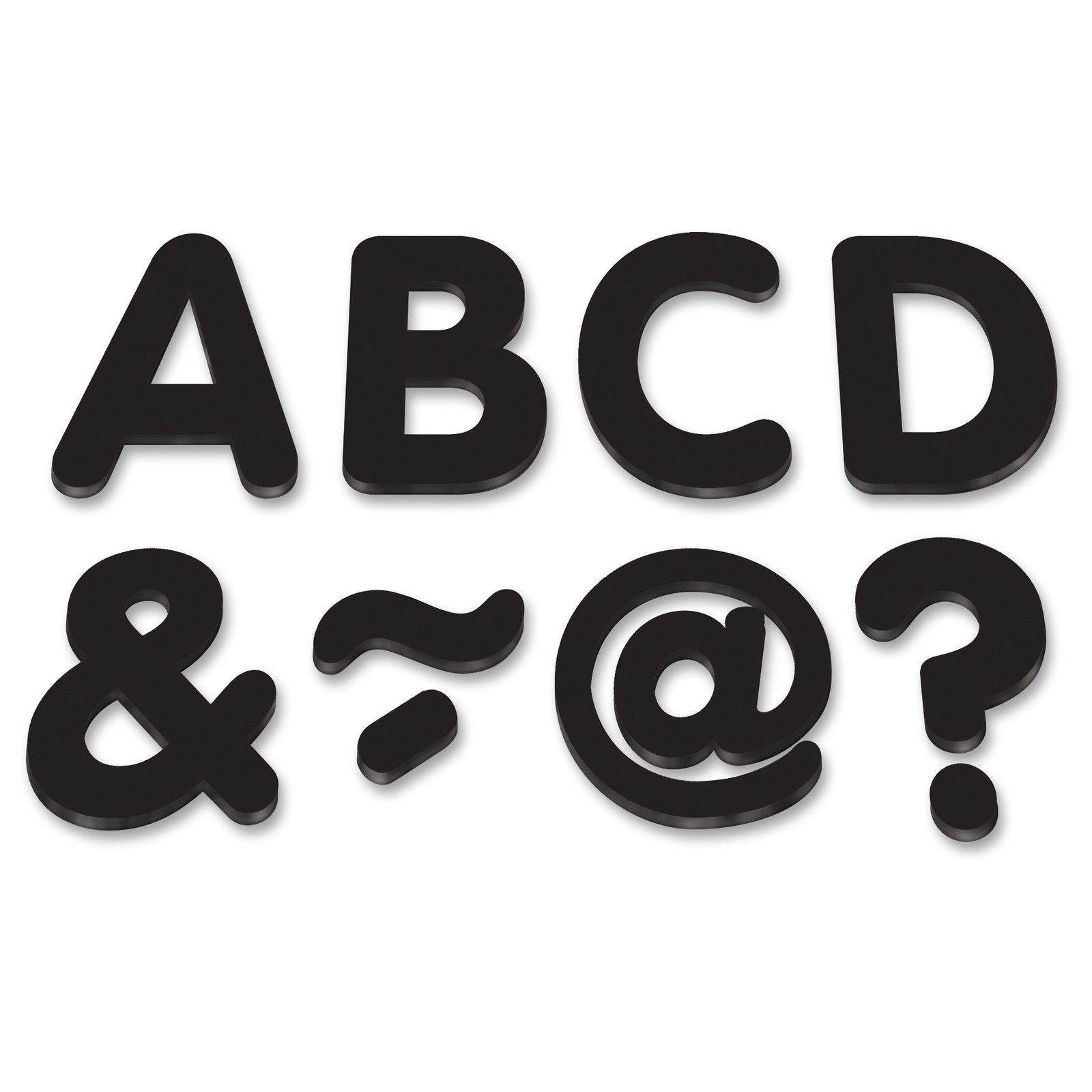 Teacher Created Resources Black 2" Magnetic Letters - Learning Theme/subject -