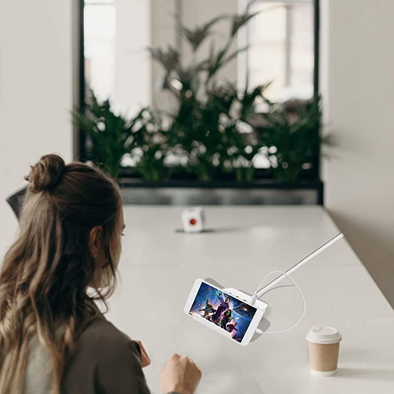 Charging Station, 4 Desktop Charging Station for Multiple Devices Compatible with Smart Phones, Speaker, Power Bank and More