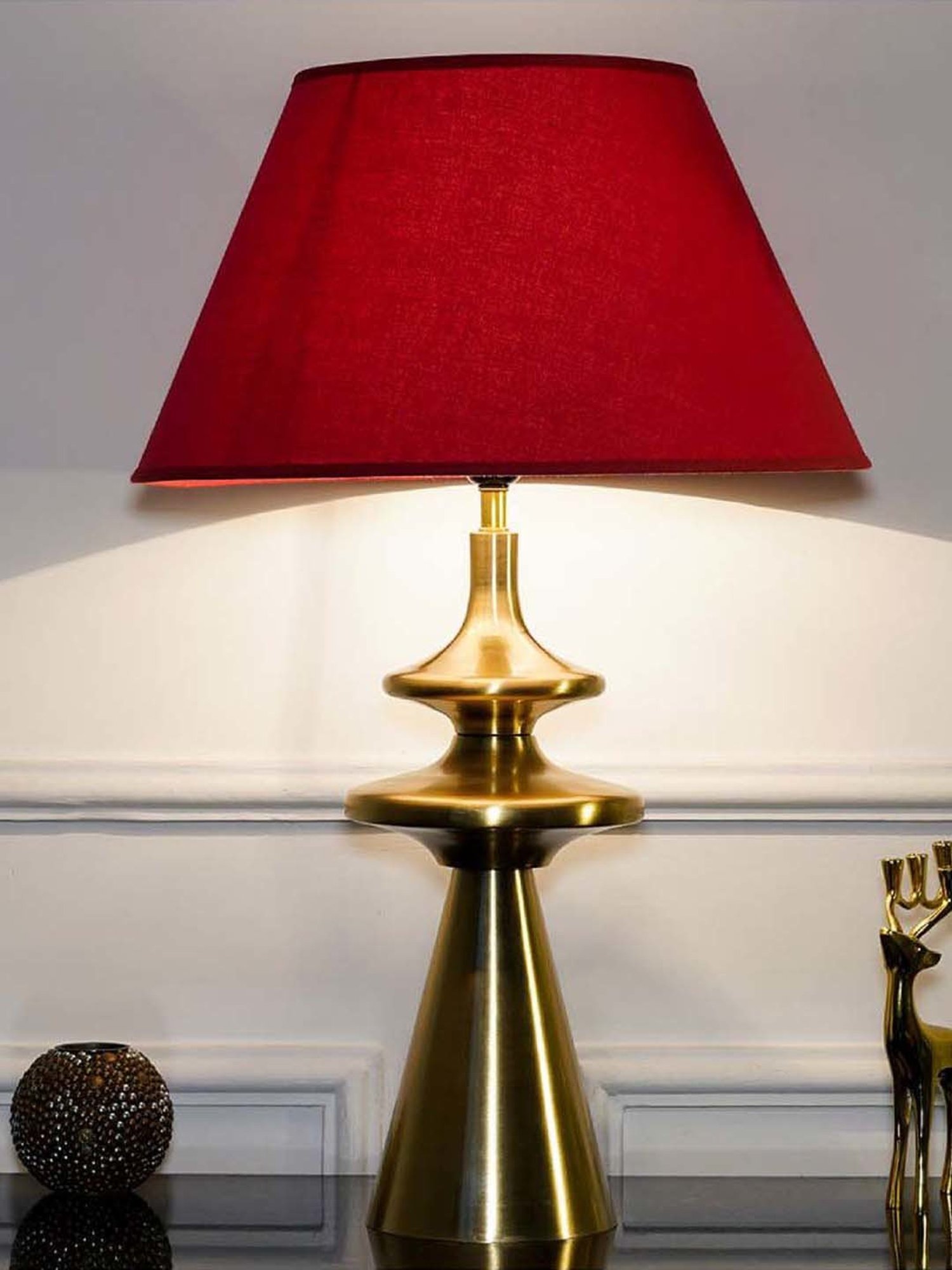 Kapoor E Illuminations Green Study Table Lamp - Set of 1