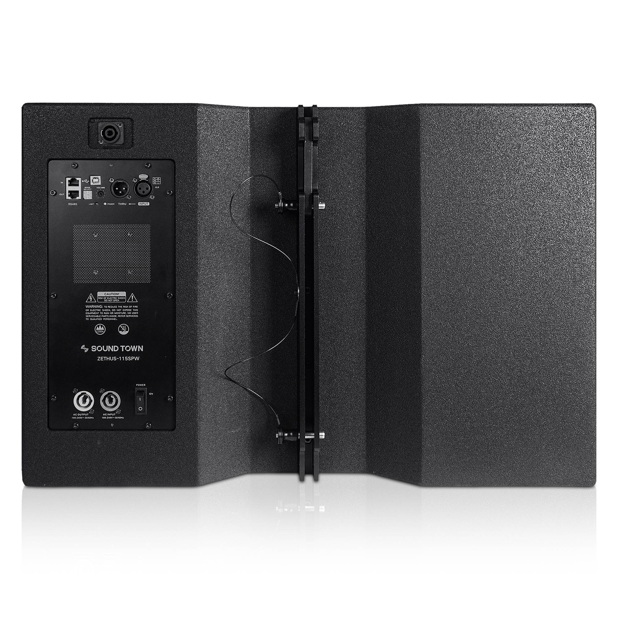 Sound Town ZETHUS Series 15&rdquo; 1000W Powered Line Array Subwoofer, Black (ZETHUS-115SPW)