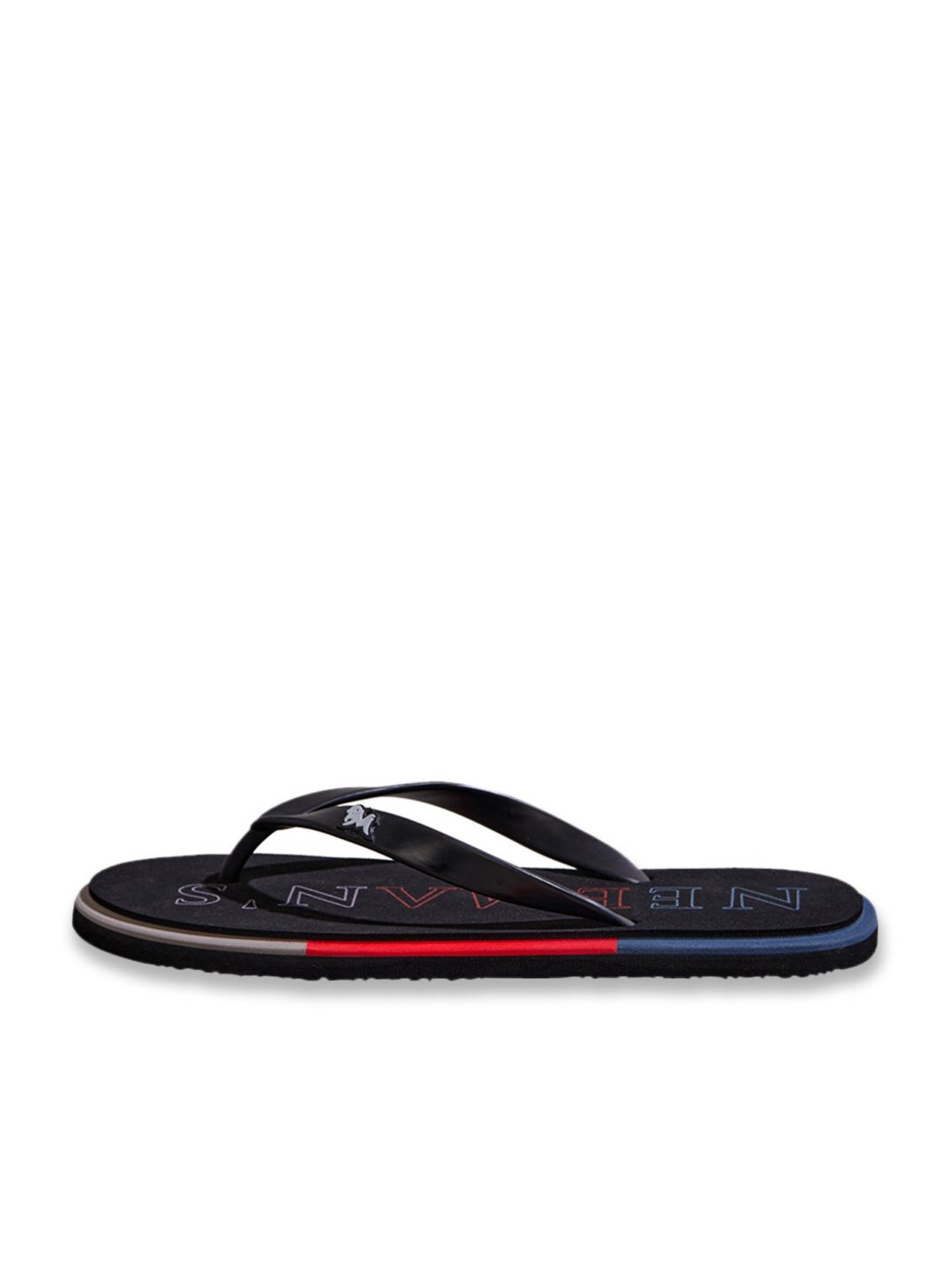 Neemans Men's Recreation Black Flip Flops