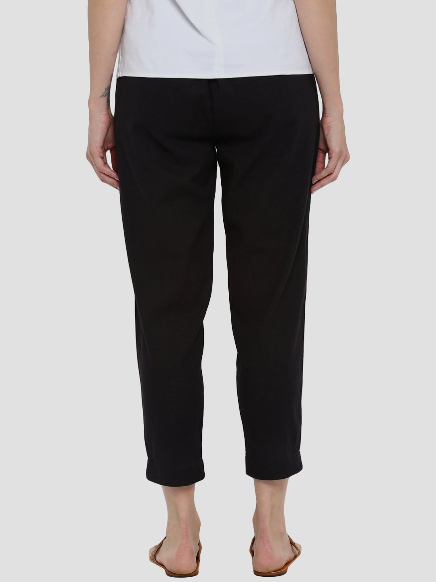 Sringam Black Cotton Pants