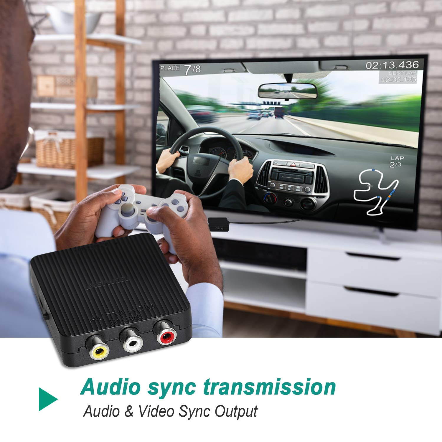 RCA to HDMI, BENFEI RCA Composite CVBS AV to HDMI Adapter Supports PAL/NTSC Compatible for WII, WII U, PS one, PS2, PS3, STB, Xbox, VHS, VCR, Blue-Ray DVD Players