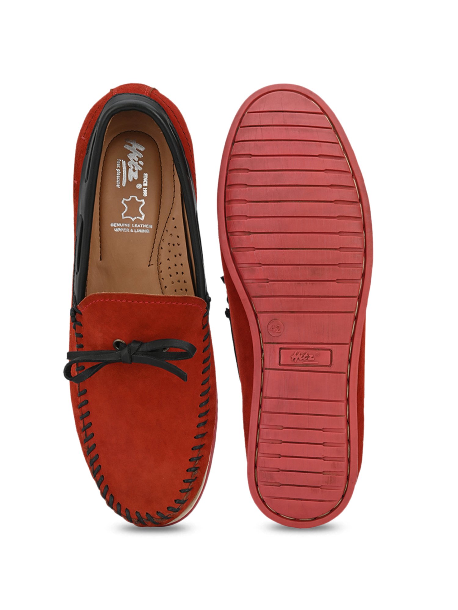 Hitz Men's Red Boat Shoes