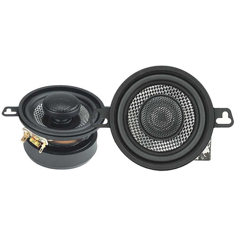 American Bass SQ 3.5 Coaxial 2 Way 3.5 Inch 10 Ounce Neodymium Swivel Tweeter Speaker with Woven Carbon Glass Fiber Cone and Butyl Rubber Surround