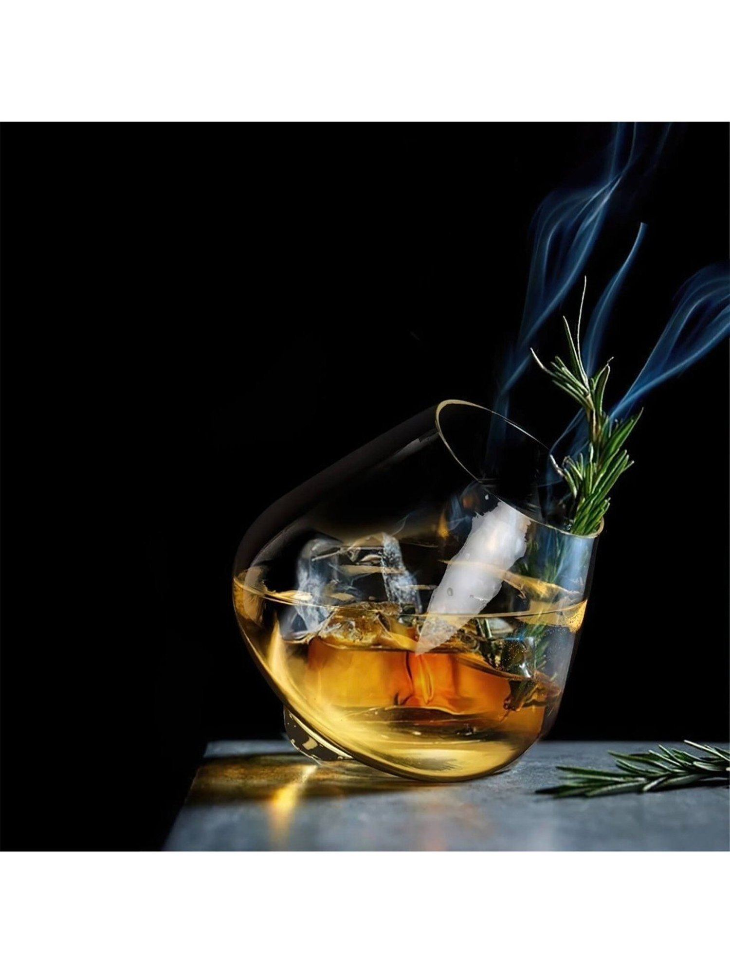 Melbify Rolly Poly Dancing Spinning Snifter Transparent Whiskey Glass 300ml - Set of 2