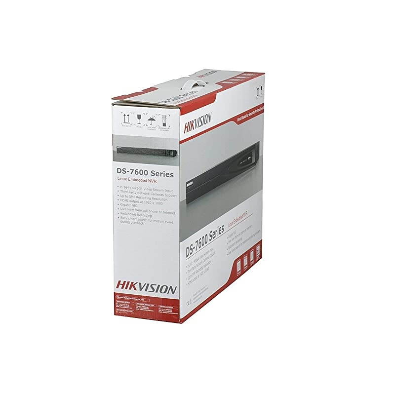 NVR DS-7608NI-E2/8P 8CH PoE Embedded Plug & Play Network Video Recorder with up to 6MP Resolution Recording ONVIF English Version (Renewed)