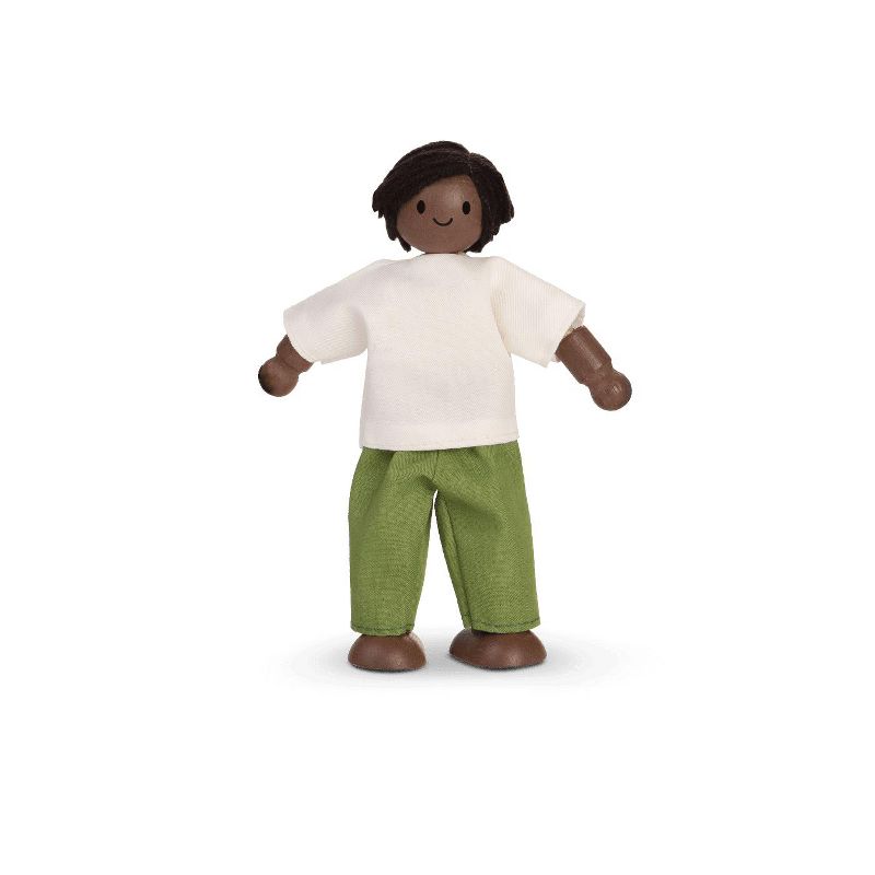 PlanToys DOLLHOUSE FIGURE - ADULT - White Top/Green Pants