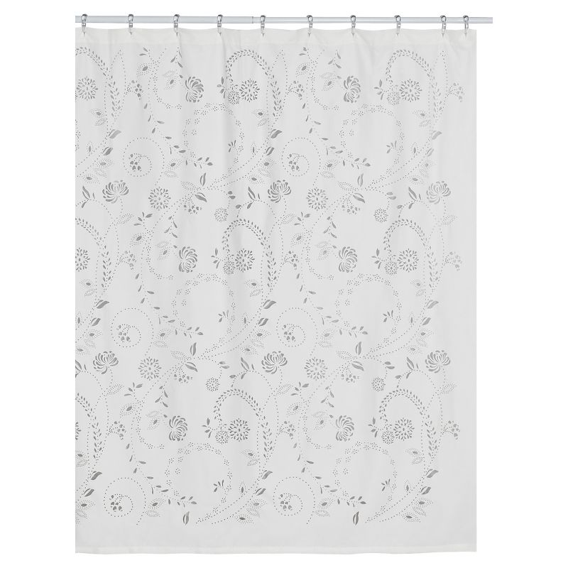 Eyelet 100% Polyester Shower Curtain White - Creative Bath