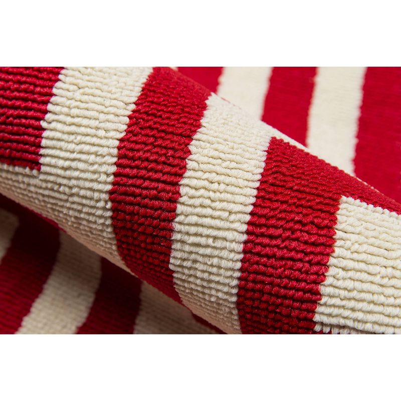 4'X6' Geometric Woven Accent Rug Red - Momeni