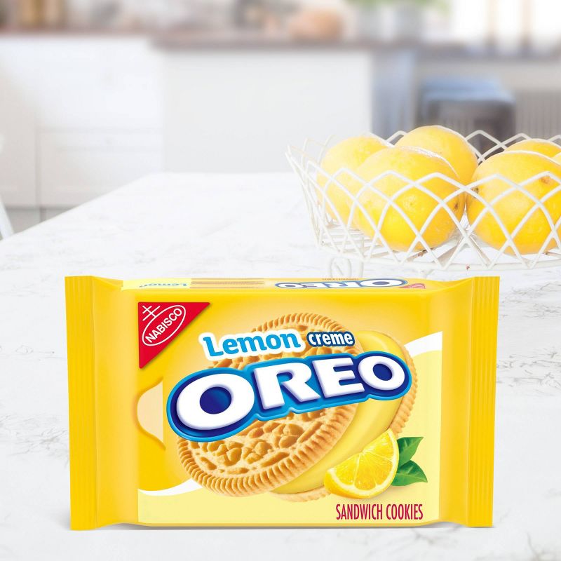 Oreo Lemon Flavor Creme Golden Sandwich Cookies Family Size - 20oz