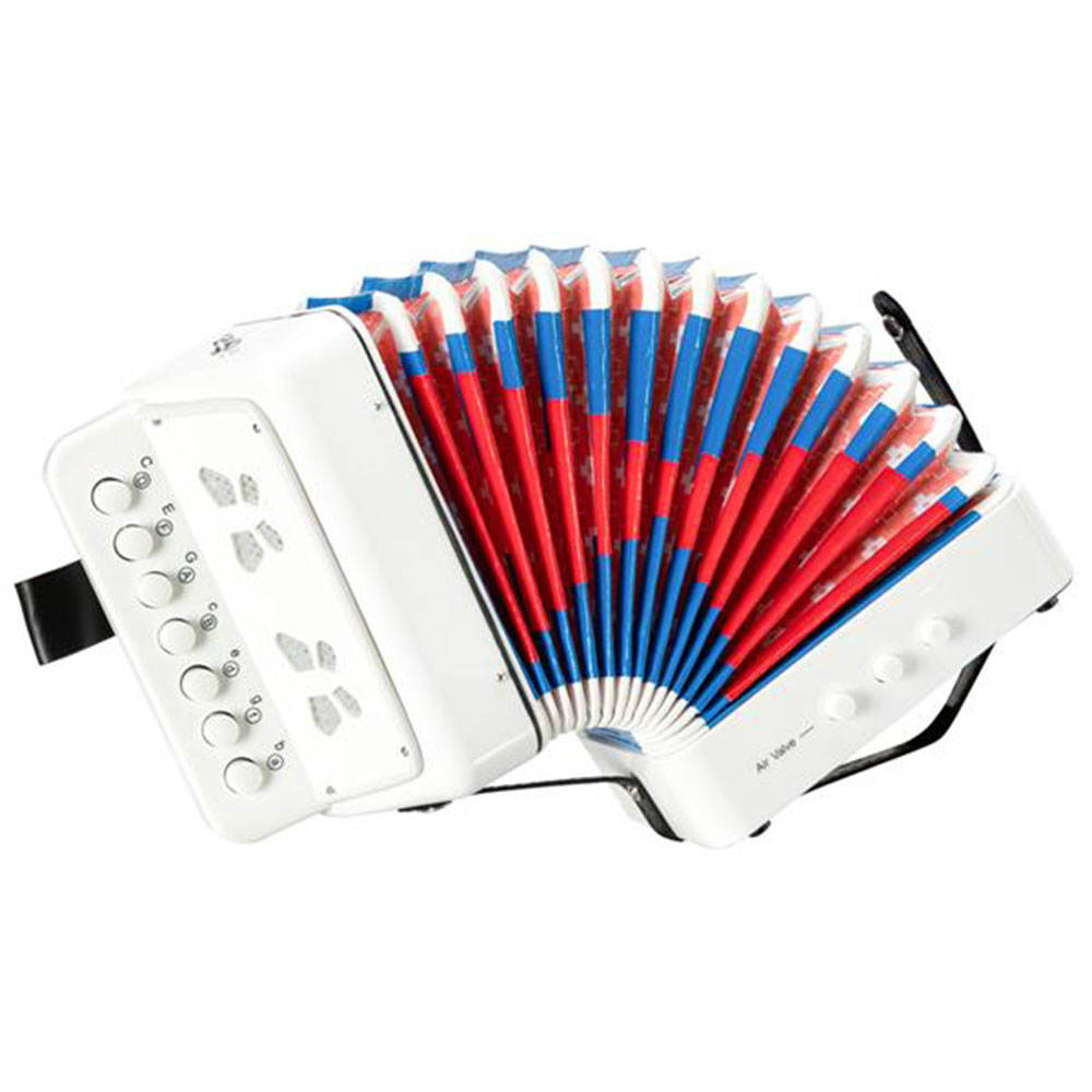7-Key 2 Bass Kids Accordion Children's Mini Musical Instrument Easy to Learn Music White