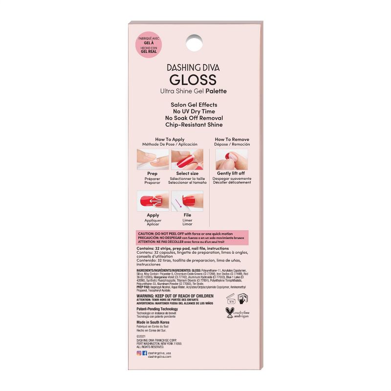 Dashing Diva Gloss Palette More Manis Nail Art Kit - In the Blush - 2pc