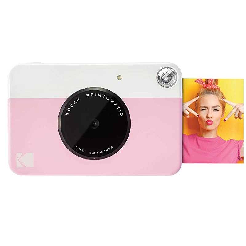 KODAK Printomatic Digital Instant Print Camera Full Color Prints On  2x3 StickyBacked Photo Paper Pink Print Memories Instantly