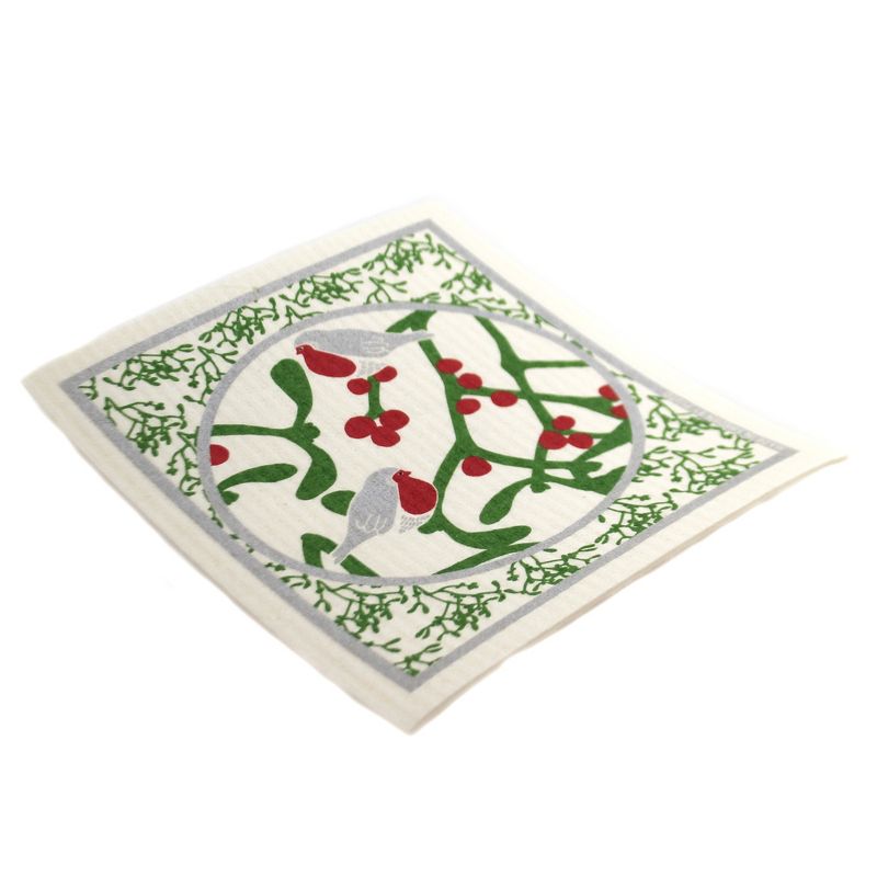 Swedish Dish Cloth 8.0" Red Cycle Absorbent Kitchen Eco Friendly  -  Dish Cloth