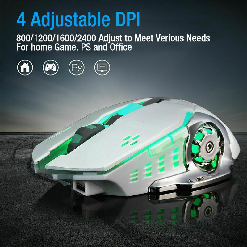 Wireless Optical Gaming Mice Rechargeable USB Mouse