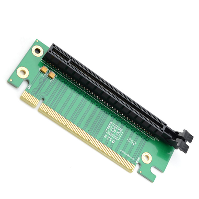 1 Unit - PCI Express (PCIe) 16x Adapter Riser Card 90 Degree For 1U 2U Server Chassis,Right Angle PCIe Adaptor PCI-E convertor Card