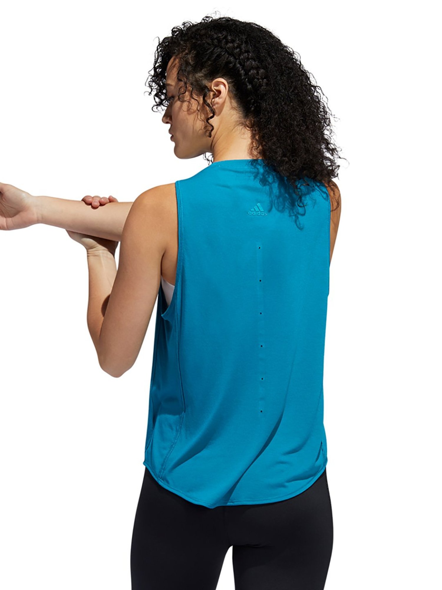 Adidas Turquoise Round Neck Tank Top