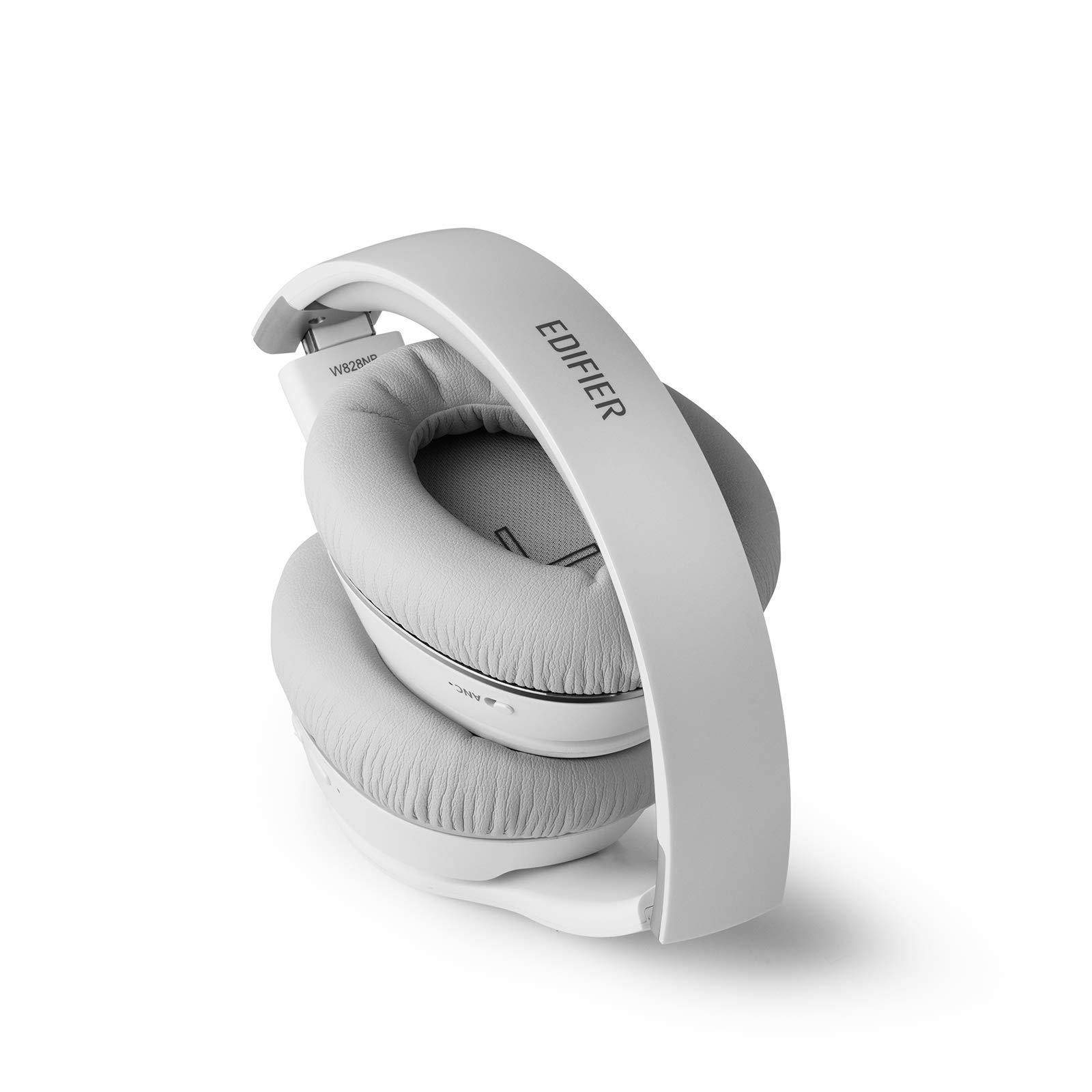Edifier W828NB Wireless Bluetooth Headphones - Ergonomic, Active Noise Canceling (ANC) - White