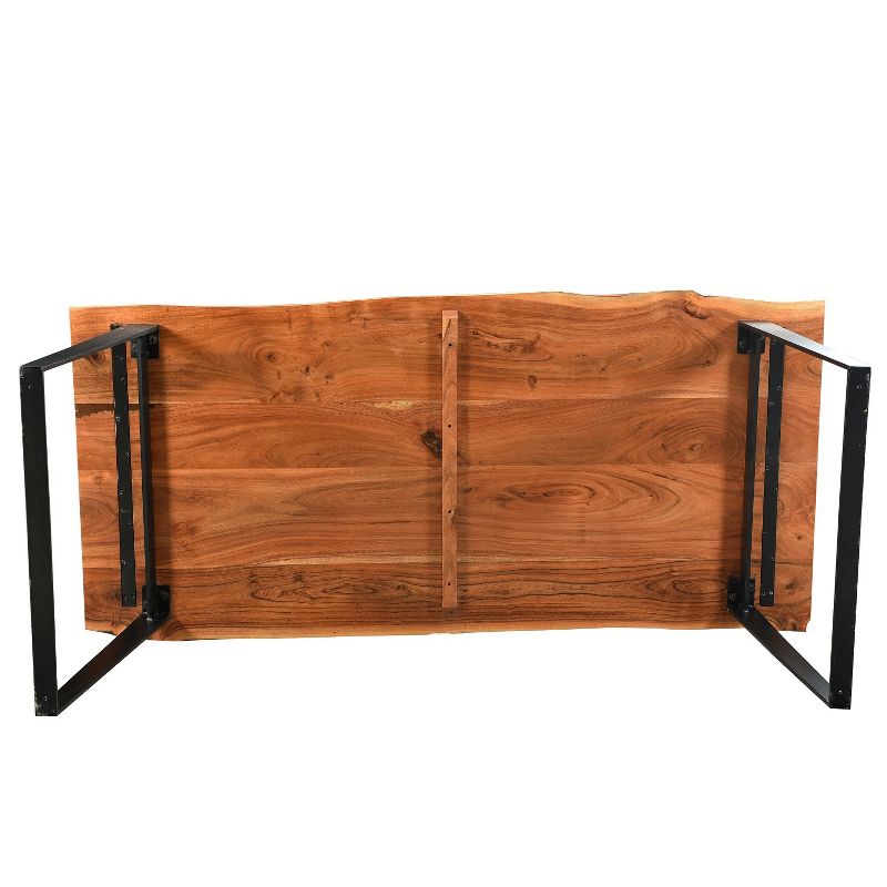 60" Live Edge Dining Table Natural - Timbergirl