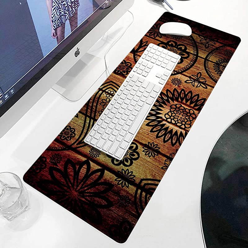 Gaming Mouse Pad Cool Flash Pattern XXL XL Large Mouse Pad Long Extended Mousepad Desk Pad NonSlip Rubber Mice Pads Stitched Edges Thin Pad 315x118x008 Inch Wood