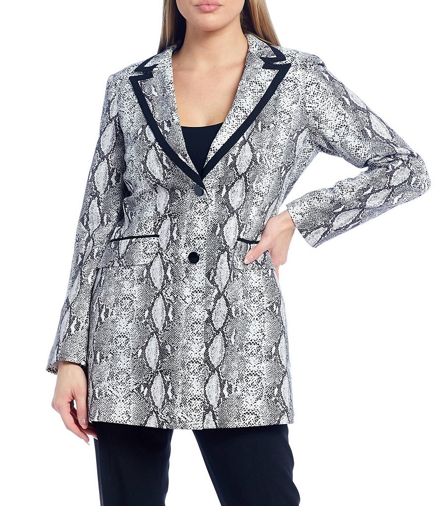 Tahari ASL Crepe Pearl Neckline Jacket 2-Piece Dress Suit