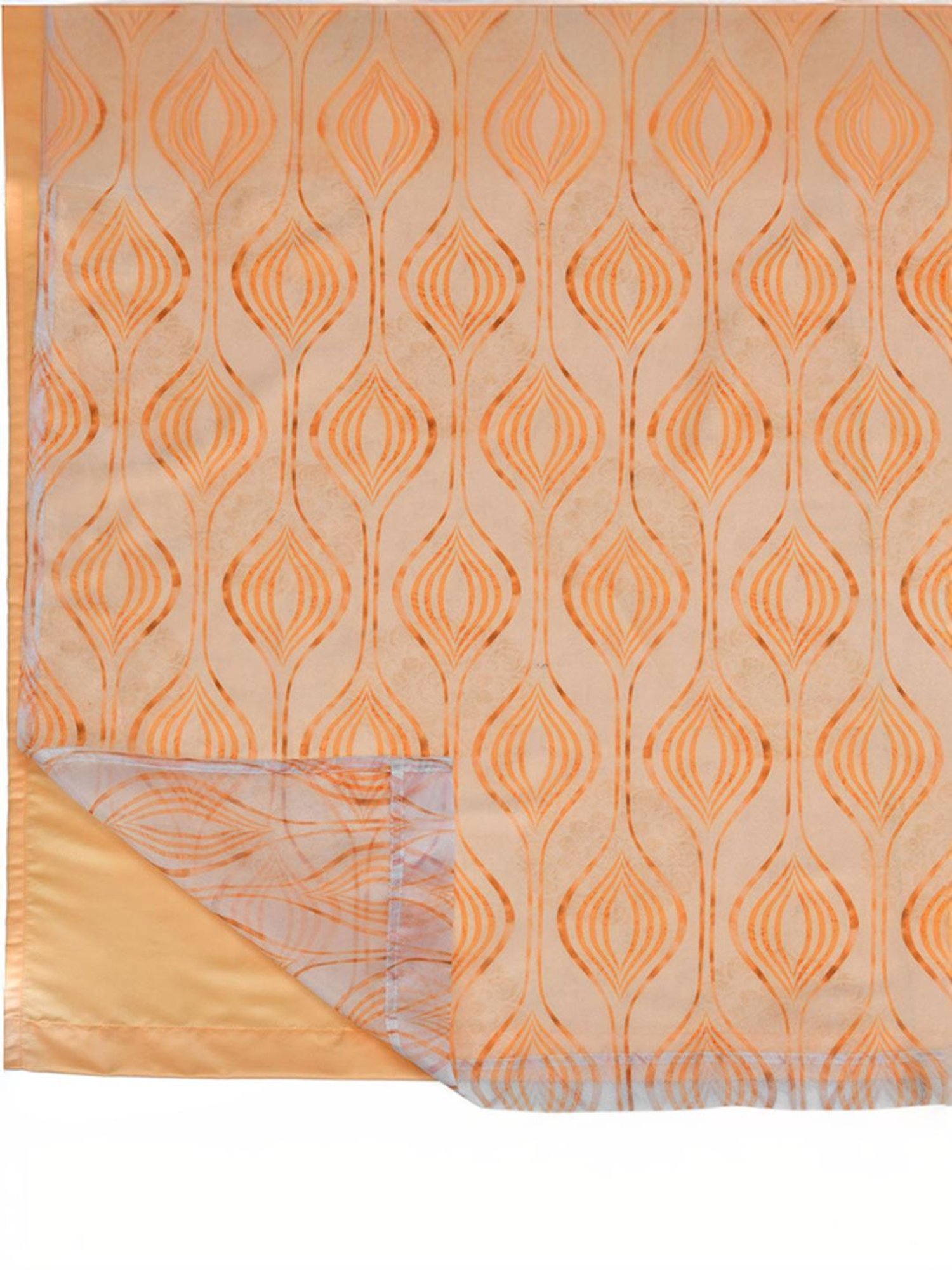 @Home Beige Polyester Window Curtains - Set of 2