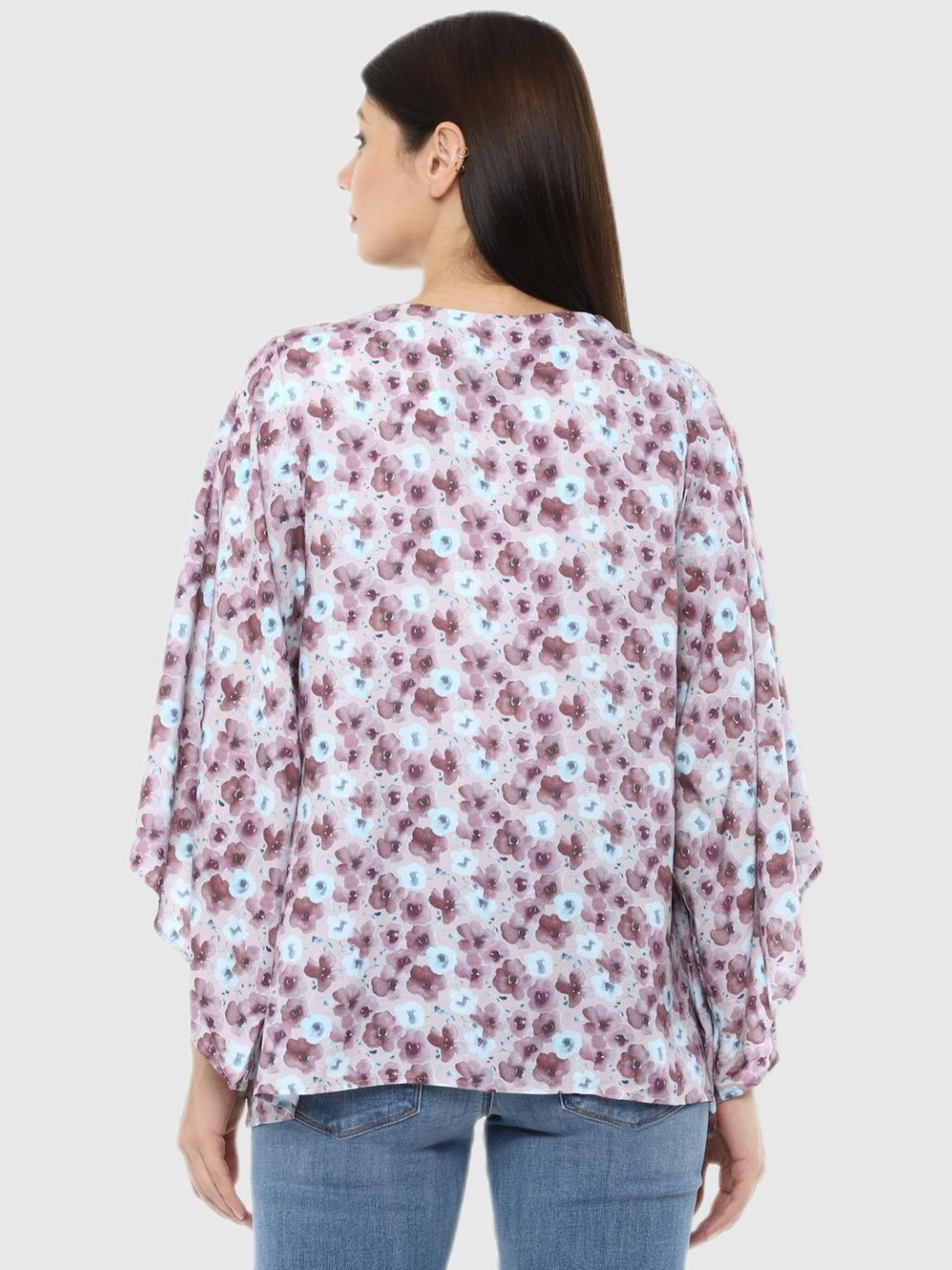 Van Heusen Lavender Floral Print Shrug