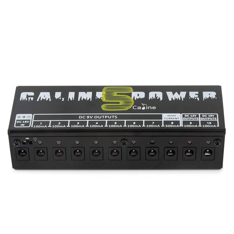 Caline CP-05 Guitar Pedal Board Power Supply 10 Output 9V 12V 18V Effect Pedals with Short Circuit / Overcurrent Protection