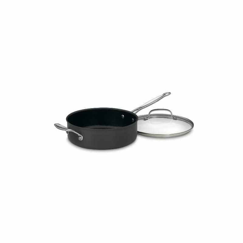 633-30H Chef's Classic Nonstick Hard-Anodized 5-1/2-Quart Saute Pan with Helper Handle and Lid