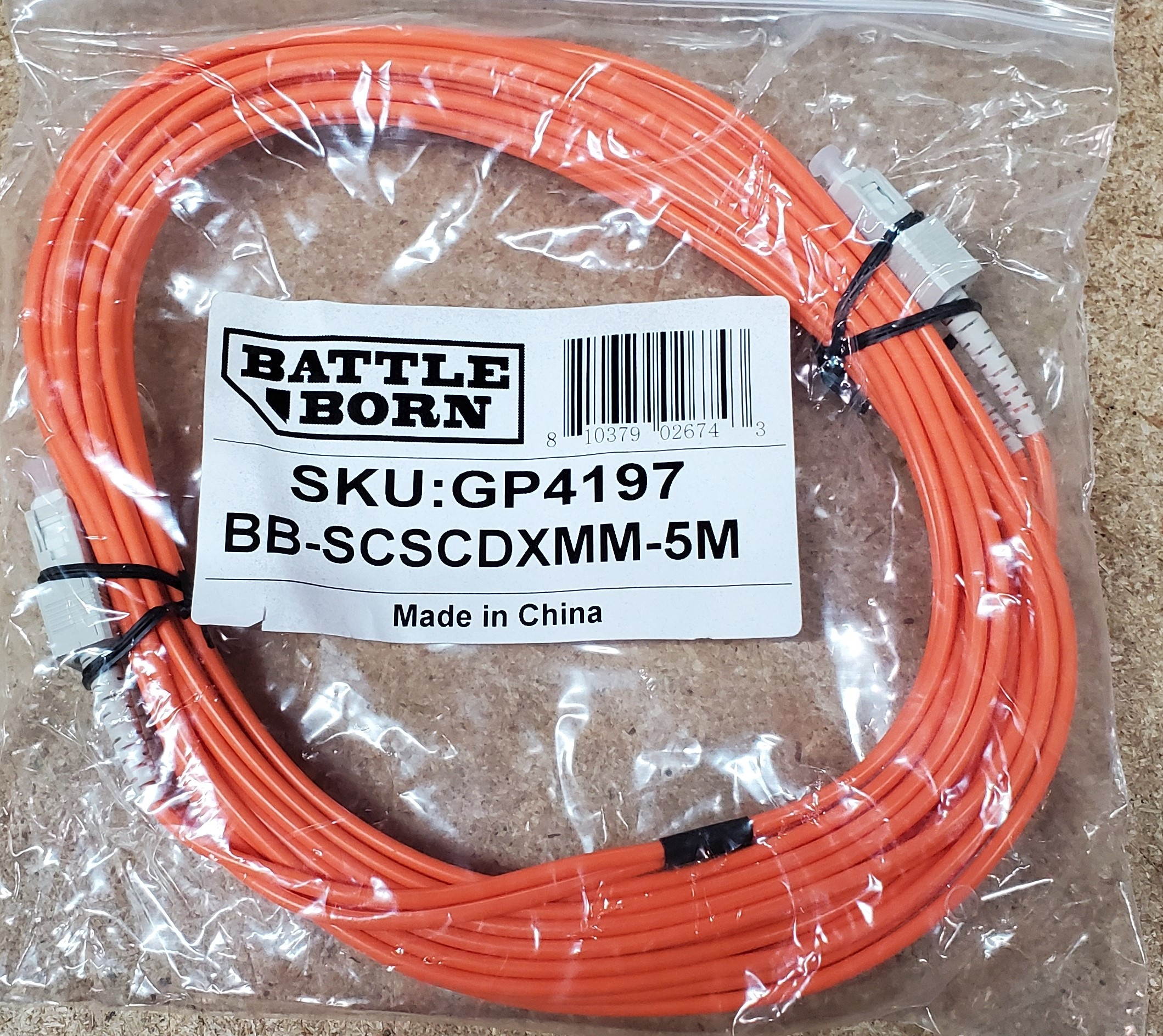 5m (16ft) SC to SC Duplex Multimode 62.5/125 Fiber Optic Patch Cable